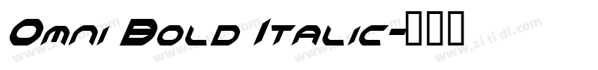 Omni Bold Italic字体转换
